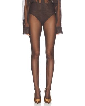 Norma Kamali Footie legging - Brown