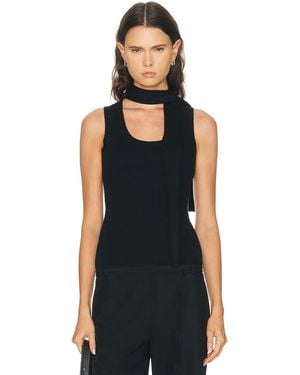 Matthew Bruch Scarf Tank Top - Black