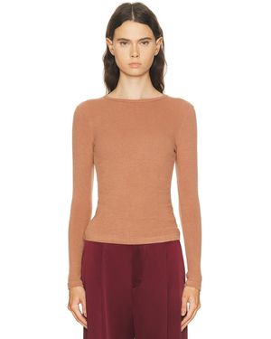 SABLYN Quincy Long Sleeve Fitted Crewneck Tee - Red