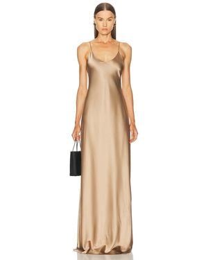 ÉTERNE Mila Silk Maxi Dress - Natural
