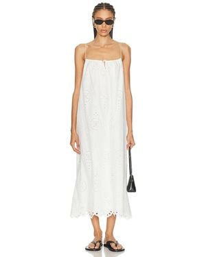 Matteau Broderie Cami Midi Dress - White