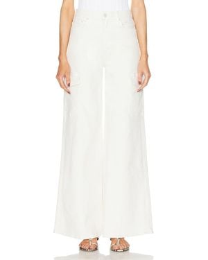 Mother The Undercover Cargo Sneak Jeans - White