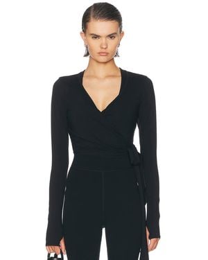 Splits59 Bella Ariweight Lite Wrap Top - Black
