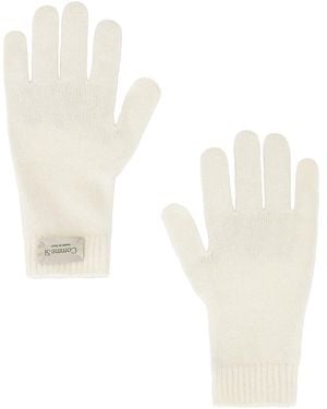 Comme Si Cashmere Short Gloves - White