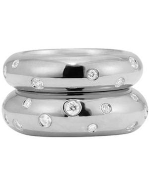 Mega Donut With Sprinkle Ring Duo - White