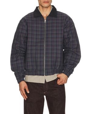 Pas Une Marque Plaid Bomber Jacket - Gray