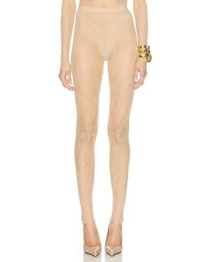 Wardrobe NYC Lace Stirrup Legging - Natural