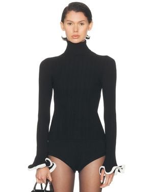 Jonathan Simkhai Lola Turtleneck Top - Black