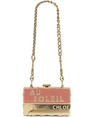 Chloé Au Soleil Brass Shoulder Bag - Natural