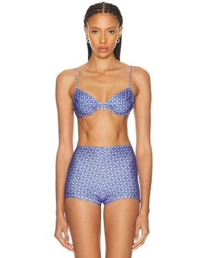 Shani Shemer Clarissa Bikini Top - Blue