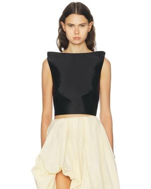 Jil Sander Sleeveless Floating Shoulder Top - Black