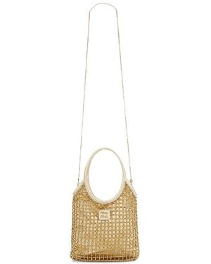 Miu Miu Ivy Rete Beads Bag - Metallic