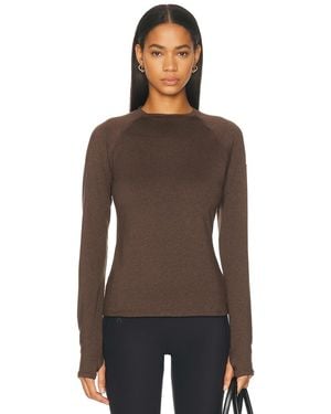 Varley Always Warm Crewneck Base Layer Top - Brown