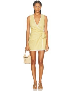 SIR. Carlotta Wrap Mini Dress - Yellow
