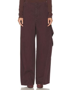 パンツ Alaia Cargo trousers with knit band Beige ALAIA Mid-Rise Washed Chino Barrel-Leg Cargo Trousers