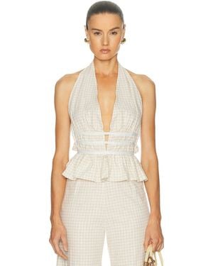 Juillet Halter Top - White