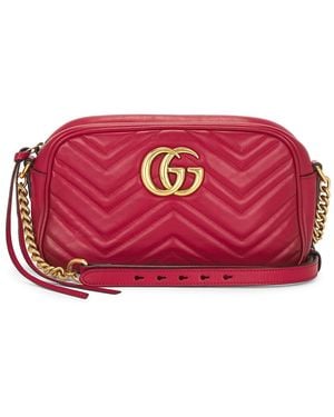 Gucci Gg Marmont Shoulder Bag - Red