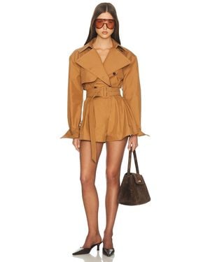 Helsa The Short Trench Jumpsuit - Orange