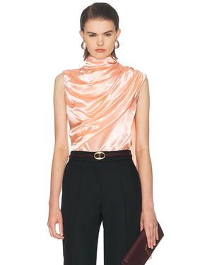 Mugler Sleeveless Cape Blouse - Black
