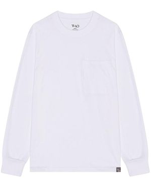 WAO The Long Sleeve Pocket Tee - White