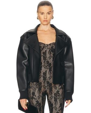 Norma Kamali Mini Moto Jacket - Black