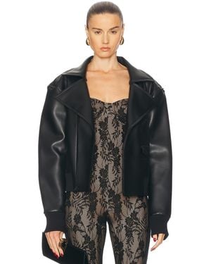 Norma Kamali Mini Moto Jacket - Black