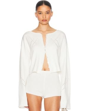 Helsa Celestine Cardigan - White