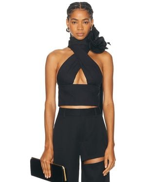 Area Halter Top - Blue