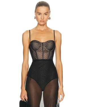 Zimmermann Dot Bodysuit - Black