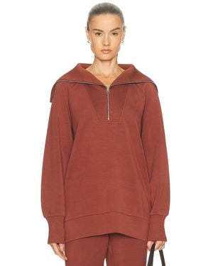 Varley Xina Half Zip Longline Sweater - Red