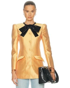 Valentino Shantung Coat - Orange