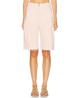 Mother The Half-Pipe Bermuda Fray Shorts - Pink