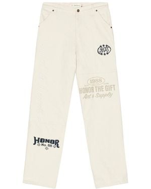 Honor The Gift Banner Jean - White