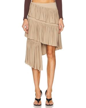 Alaïa Spiral Skirt - Natural