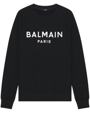 Balmain Print Sweatshirt - Black