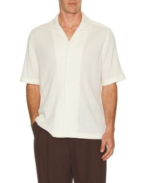 Jonathan Simkhai Troy Short Sleeve Shirt - White
