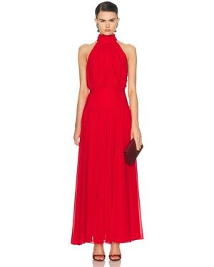 Nicholas Tessa Halter Neck Maxi Dress - Red