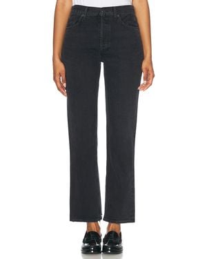 Agolde Lana Mid Rise Straight Jeans - Blue