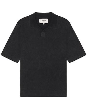 Corridor NYC Rice Stitch Polo - Black