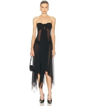 Norma Kamali Convertible Combo Midcalf Dress - Black