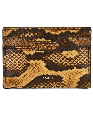 Amiri Python Card Holder - Metallic