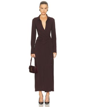 Helmut Lang Twisted Shirt Dress - Purple