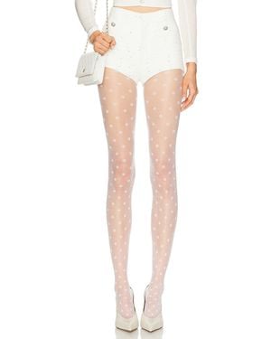 Alessandra Rich Mini Short - White