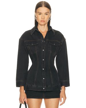 Wardrobe NYC Denim Contour Jacket - Black
