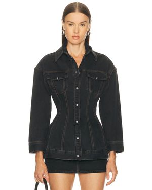 Wardrobe NYC Denim Contour Jacket - Black