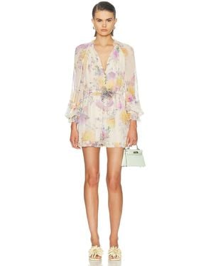 Zimmermann Luna Ruffle Playsuit - Natural