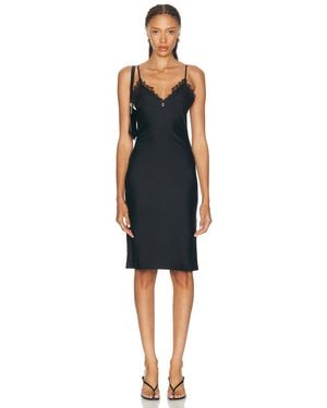 Coperni Lace Slip Dress - Black