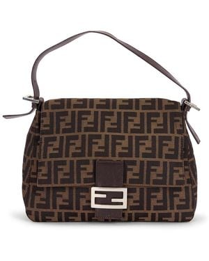 Fendi Zucca Mama Forever Baguette Shoulder Bag - Brown