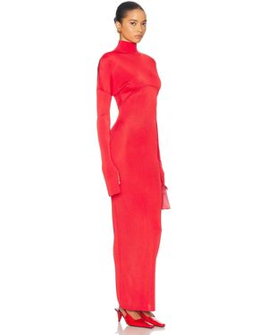 sheer knit curve maxi dress helsa in Red Tiktok