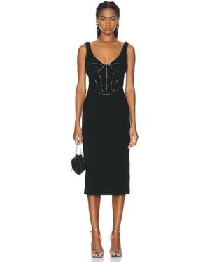 Et Ochs Valerie Corset Midi Dress - Black